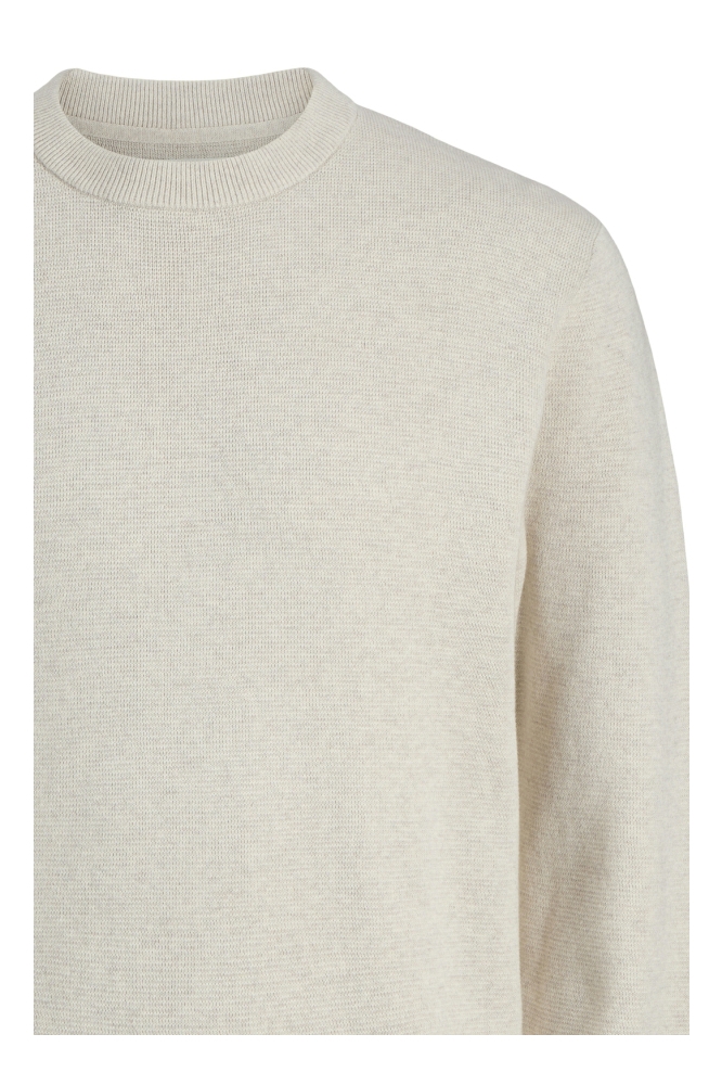 JPRBLAMILANO STITCH KNIT CREW NECK 12259666 CLOUD DANCER /MEANGE